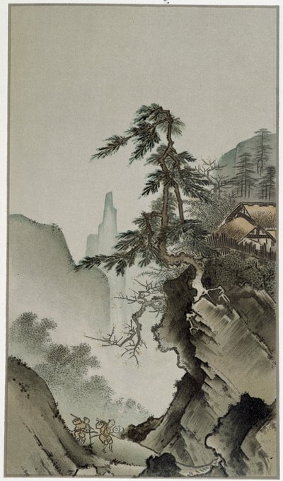 Japanse campagne. Schilderij toegeschreven aan Kano Masanobu door Masanobu Kano