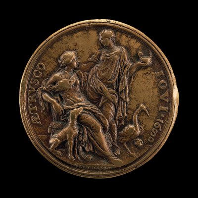 Allegorie van Waakzaamheid en Loyaliteit [achterkant], 1680 door Massimiliano Soldani