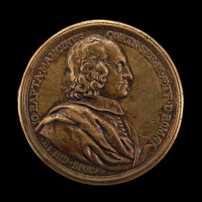Giovanni Battista Mancini, overleden 1694, Algemeen Agent van Toscane in Rome [voorzijde], 1680 door Massimiliano Soldani