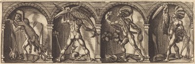 De verschillende portretten en figuren XIII door Master AD