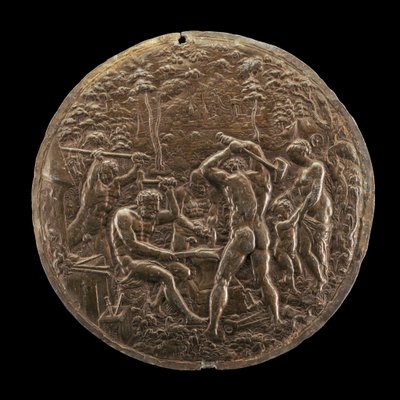 De smidse van Vulcanus, 1573 door Master AZ