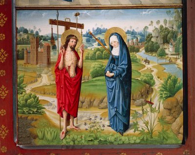 De Kruisiging van Christus, uit de Verhalen uit het leven van Maria door Master Aachen