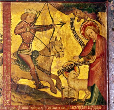 De eerste ruiter, geïdentificeerd met Romeinse keizer Gaius AD37-41, 14e-15e eeuw door Master Bertram of Hamburg