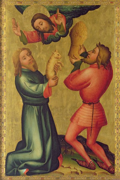 De offers van Kaïn en Abel van het hoogaltaar van St. Peter