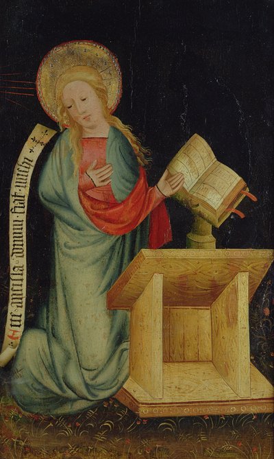 Maagd van de Annunciatie, van het Oogstaltaar, c.1410 door Master Bertram of Minden