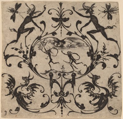 Ornament met grotesk door Master CR
