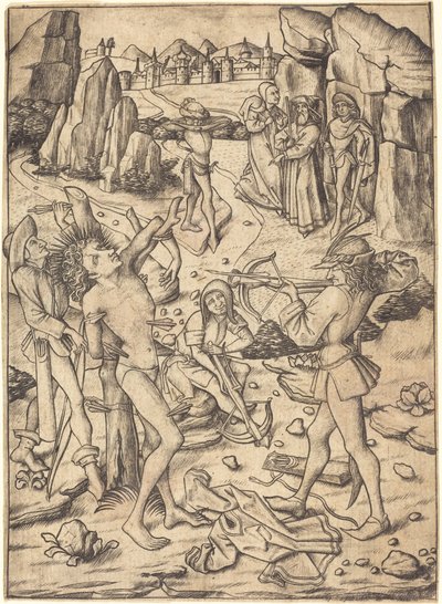 Martelaarschap van Sint Sebastiaan door Master E.S.