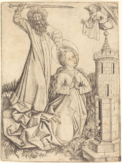 Het Martelaarschap van Sint Barbara door Master E.S.