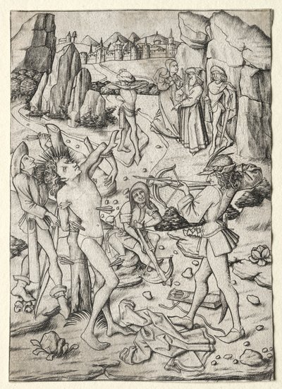 Het martelaarschap van Sint-Sebastiaan door Master ES