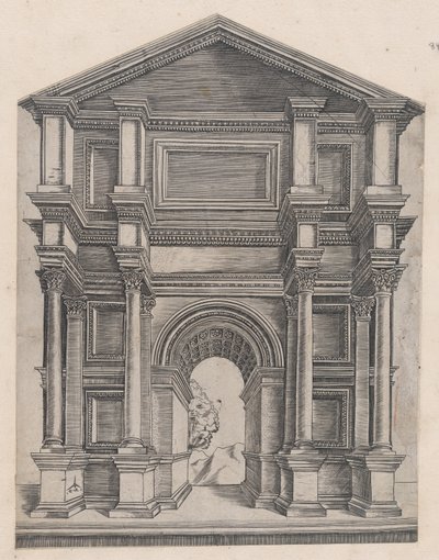 Speculum Romanae Magnificentiae: Boog door Meester GA met de Kraaienpoot door Master GA