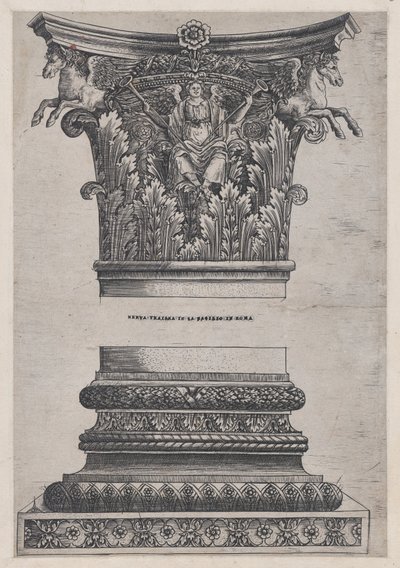Speculum Romanae Magnificentiae: Pegasus kapiteel van de Tempel van Mars Ultor door Master GA