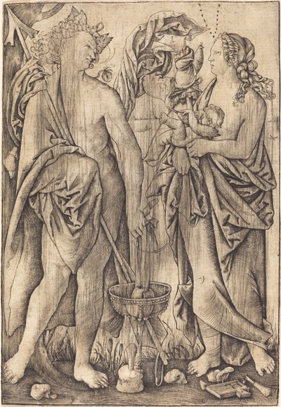 Mars en Venus (Mercurius en Venus?) door Master H.L.
