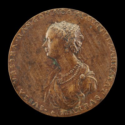 Guilia Orsini, 1537-1598, Vrouw van Baldossare Rangoni ca. 1554 [voorzijde], 1554 door Master IAC. URB.