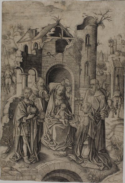 De aanbidding der wijzen door Master I.A.M. of Zwolle