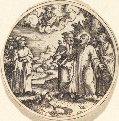Christus met Drie van Zijn Apostelen door Master IB