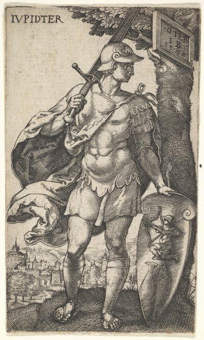 Jupiter uit De goden die over de planeten heersen, 1528 door Master I.B.