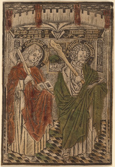 Sint Matthias en Sint Judas met Artikelen uit het Credo door Master d