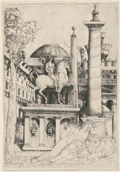 Allegorie van moed (?) door Master of 1515