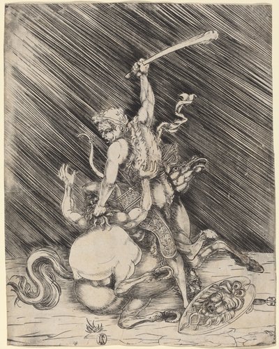 Hercules en Cacus door Master of 1515