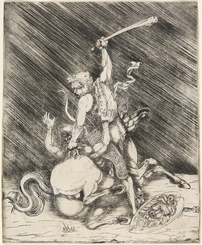 Hercules en Cacus, ca. 1505-1520 door Master of 1515