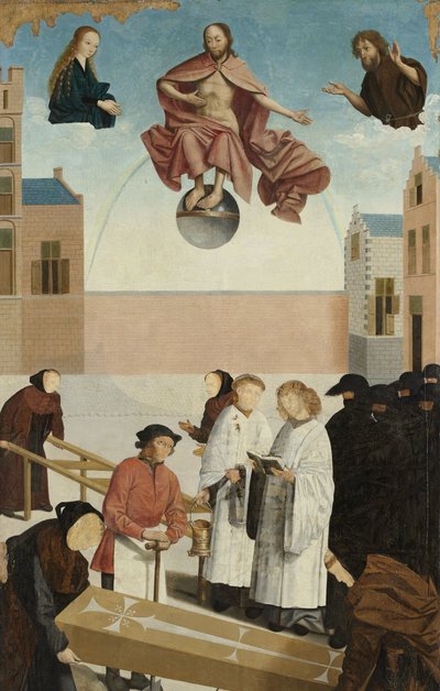 De zeven werken van barmhartigheid (Paneel van een veelluik) door Master of Alkmaar