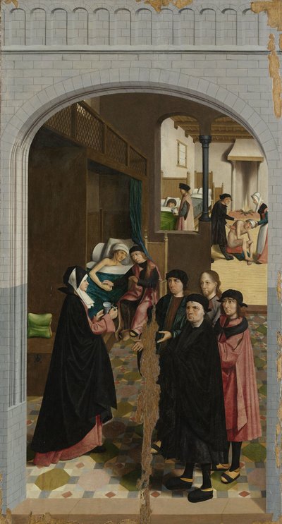 De Zeven Werken van Barmhartigheid: De Zieken Troosten, 1504 door Master of Alkmaar