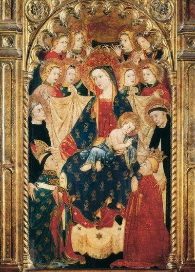 Altaarstuk van de Maagd van Aartsbisschop Don Sancho Rojas (14-15e eeuw) (detail) door Master of Archbishop Don Sancho Rojas