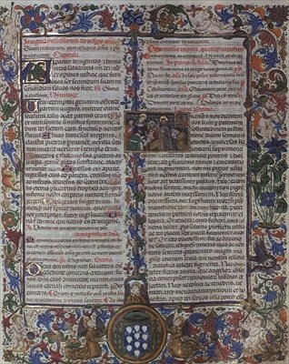 f.130: pagina uit het Brevier van de Bisschop van Montoya door Master of Burgo de Osma
