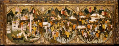 De verovering van Napels door Karel van Durazzo, 1381-82 door Master of Charles of Durazzo