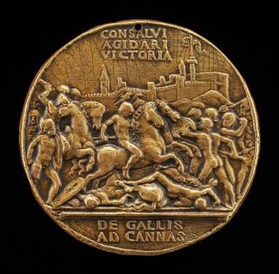 De Slag bij Cannae [voorzijde], c. 1503 door Master of Coriolanus