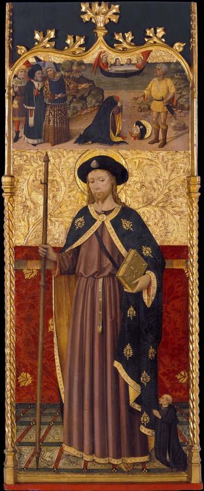 Sint Jacobus met een Donor en Onthoofding van Sint Jacobus door Master of Cruïlles