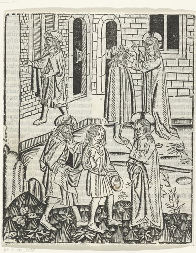 Christus geneest de blinde van Bethesda door Master of Delft (attributed to)