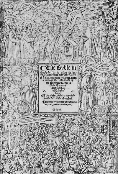 Titelpagina van de Grote Bijbel, 1540, 1903 door Master of Francois de Rohan
