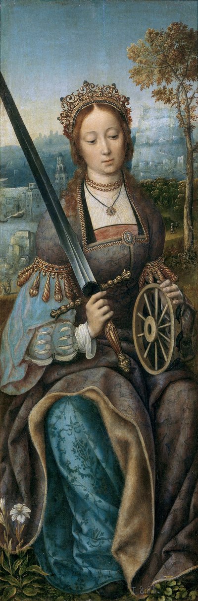 Catherine van Alexandrië door Master of Frankfurt