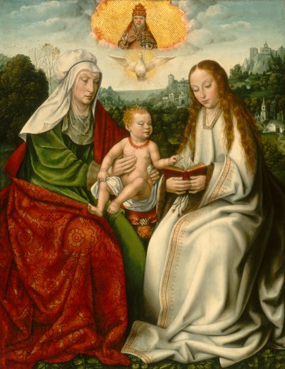 Sint Anna met de Maagd en het Christuskind door Master of Frankfurt