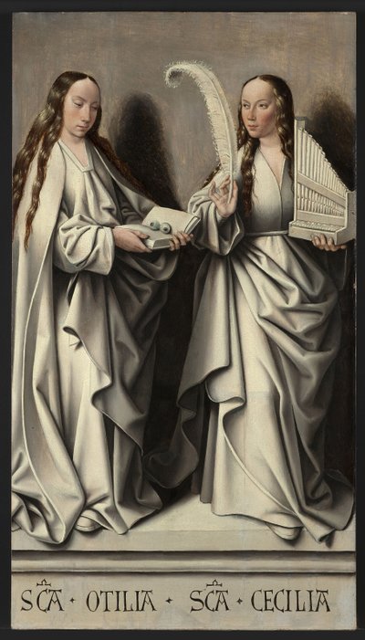 Heiligen Ottilia en Cecilia Paneel van het St. Anne Altaarstuk, ca. 1503-1506 door Master of Frankfurt