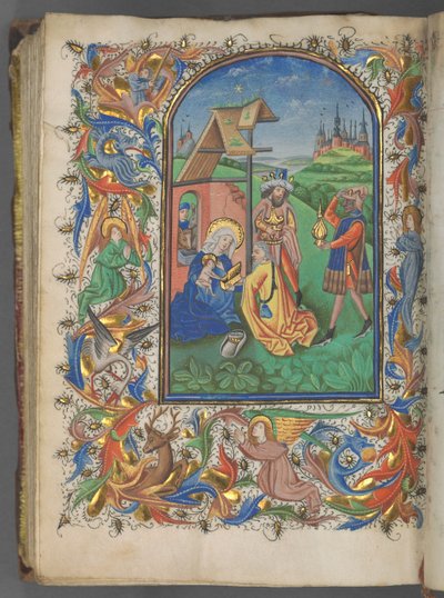 Getijdenboek (Gebruik van Utrecht): fol. 221v, Aanbidding der Wijzen door Master of Gijsbrecht van Brederode