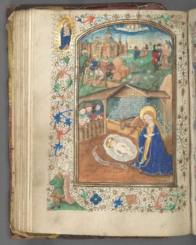Getijdenboek (Gebruik van Utrecht): fol. 62v, De Geboorte door Master of Gijsbrecht van Brederode