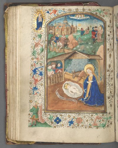 Getijdenboek Gebruik van Utrecht: fol. 62v, De Geboorte, ca. 1460-1465 door Master of Gijsbrecht van Brederode