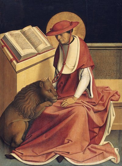 Sint Hiëronymus als Kardinaal door Master of Grossgmain