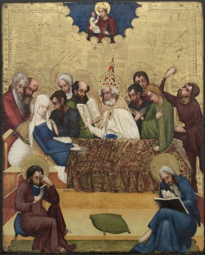 Dood van de Maagd, ca. 1400 (tempera en olieverf met goud op paneel) door Master of Heiligenkreuz