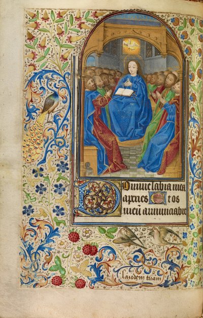 Pinksteren door Master of Jacques of Luxembourg
