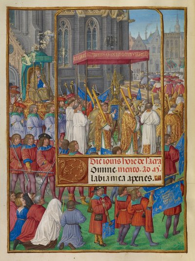 Processie voor Sacramentsdag door Master of James IV of Scotland