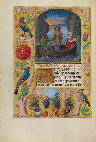 Sint Julianus en zijn vrouw door Master of James IV of Scotland