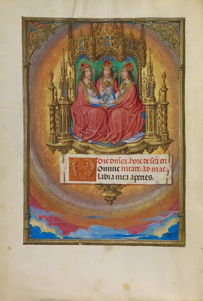 De Heilige Drie-eenheid op de Troon door Master of James IV of Scotland