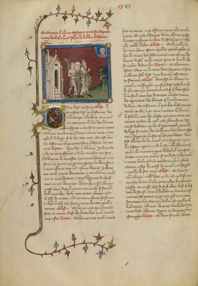 Abraham, Sarah en Lot door Master of Jean de Mandeville