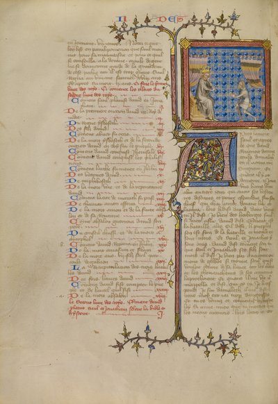 Saul voor Samuel door Master of Jean de Mandeville