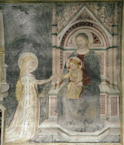 Geestelijk huwelijk van Christus met Sint Maria Magdalena (detail) door Master of Mocchirolo