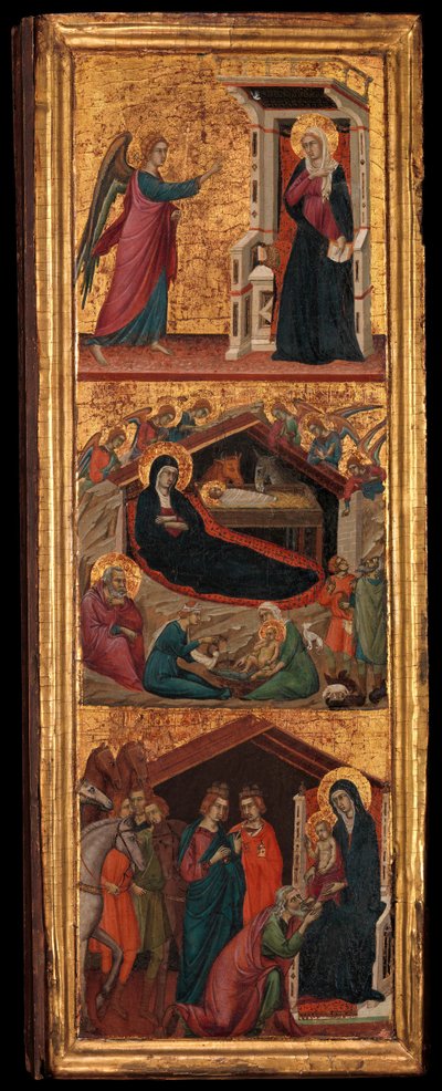 Heiligen en scènes uit het leven van de Maagd, ca. 1320 door Master of Monte Oliveto