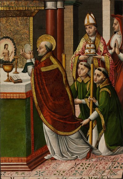 De Mis van Sint Gregorius de Grote door Master of Portillo